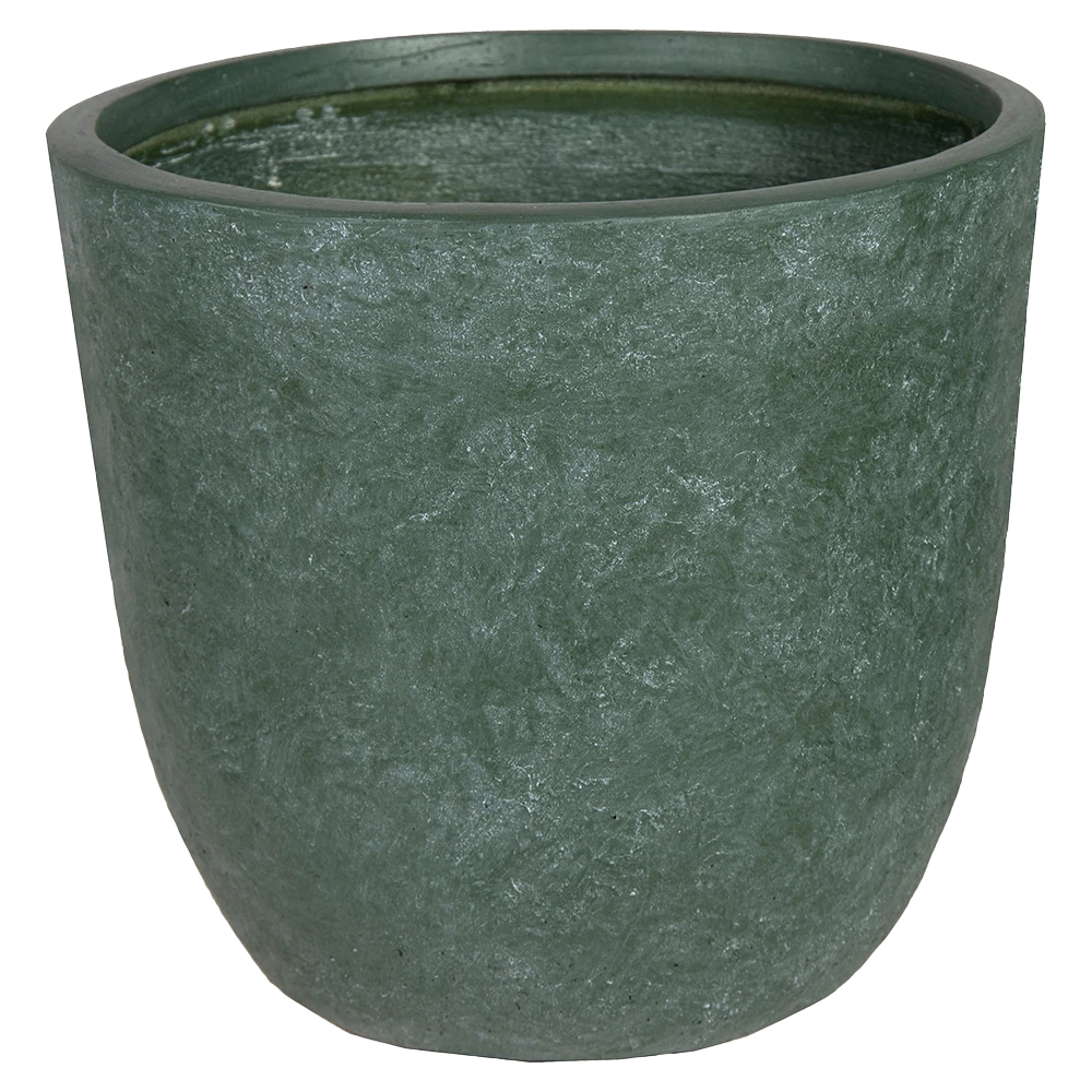 Bloempot Arizona Egg Cypress Wash - D39 X H38cm - Groen 3 Bloempot Arizona Egg Cypress Wash - D39 X H38cm - Groen