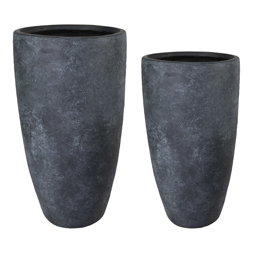 Bloempot Arizona High Vase - D44 X H77cm - Donkergrijs 4 Bloempot Arizona High Vase - D44 X H77cm - Donkergrijs - Afbeelding 2