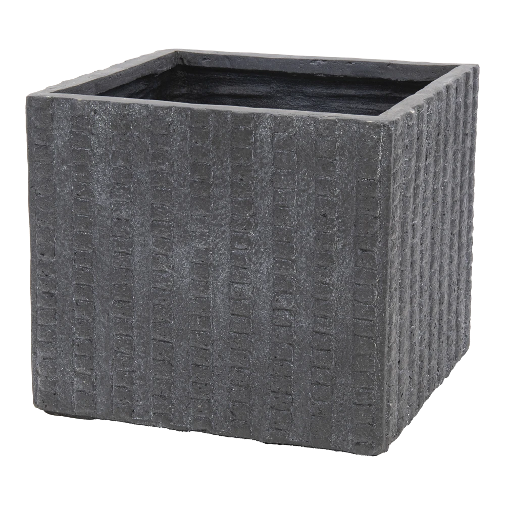 Plantenbak Arkansas Cubi - L21.5 X B21.5 X H23cm - Donkergrijs 3 Plantenbak Arkansas Cubi - L21.5 X B21.5 X H23cm - Donkergrijs