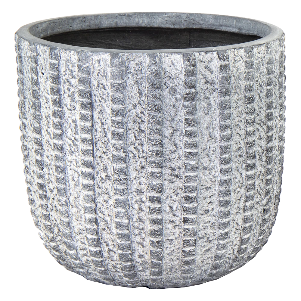 Bloempot Arkansas Egg Washed - D32 X H31cm - Lichtgrijs 3 Bloempot Arkansas Egg Washed - D32 X H31cm - Lichtgrijs