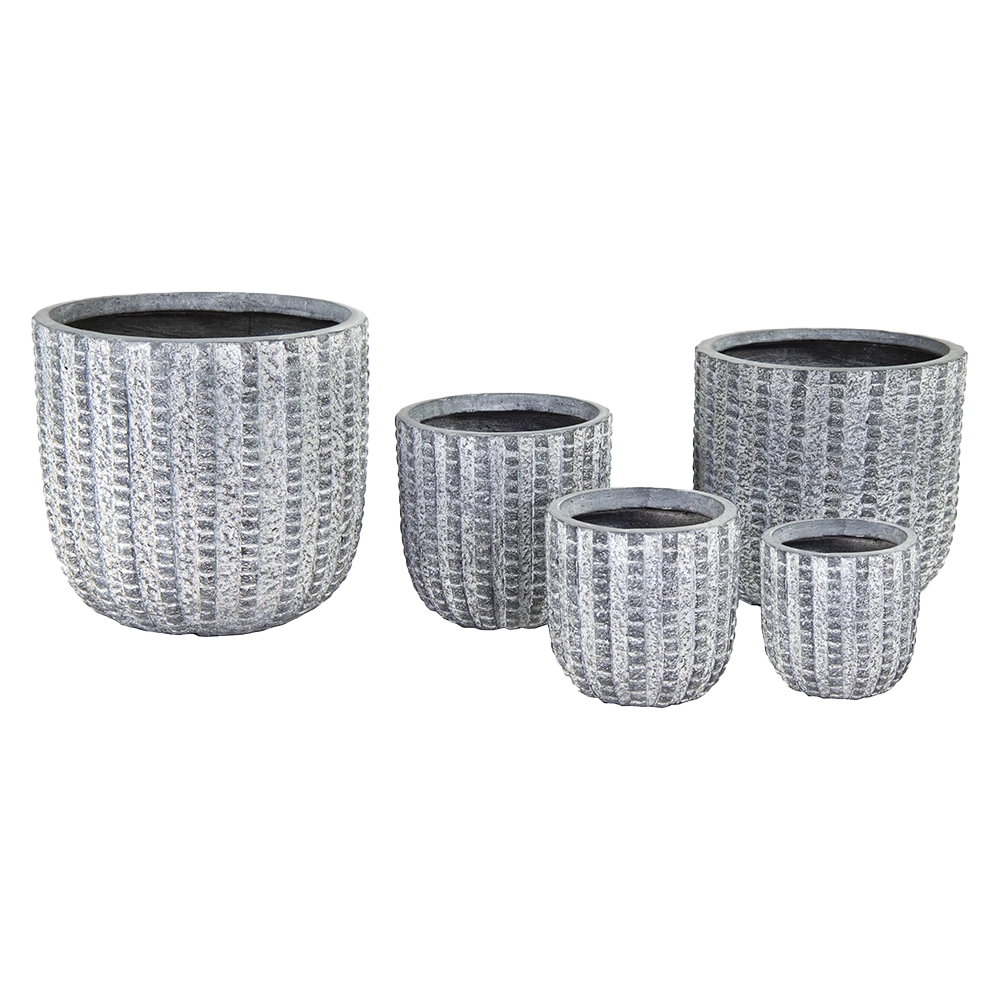 Bloempot Arkansas Egg Washed - D32 X H31cm - Lichtgrijs 4 Bloempot Arkansas Egg Washed - D32 X H31cm - Lichtgrijs - Afbeelding 2