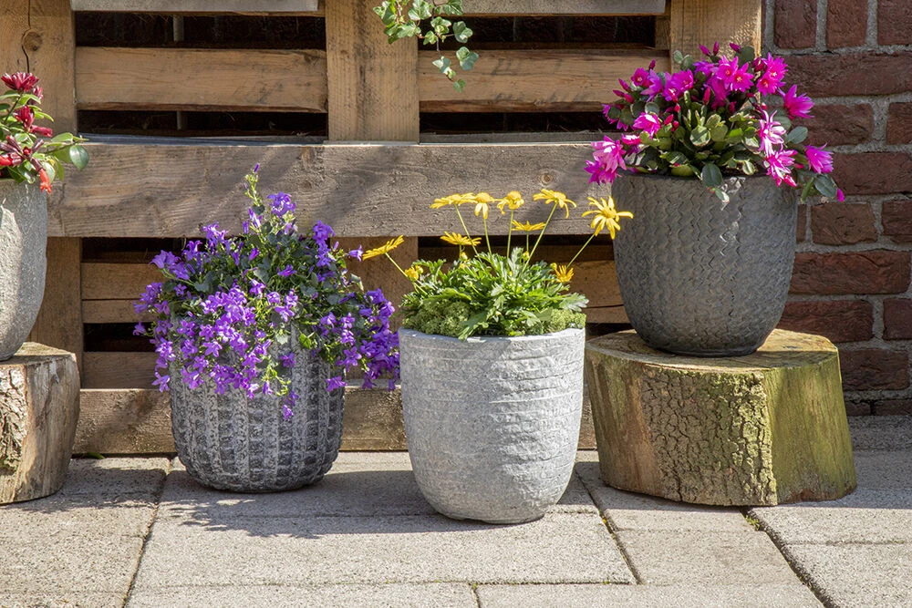 Bloempot Arkansas Egg Washed - D32 X H31cm - Lichtgrijs 5 Bloempot Arkansas Egg Washed - D32 X H31cm - Lichtgrijs - Afbeelding 3