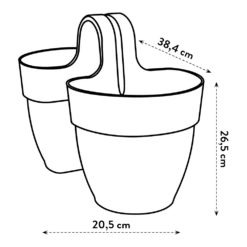 Elho Balkonbak Vibia Campana Twin 21cm - Antraciet 13 Elho Balkonbak Vibia Campana Twin 21cm - Antraciet -Planten Winkel balkonbak vibia campana twin 21cm antraciet balkonbak antraciet 6 1