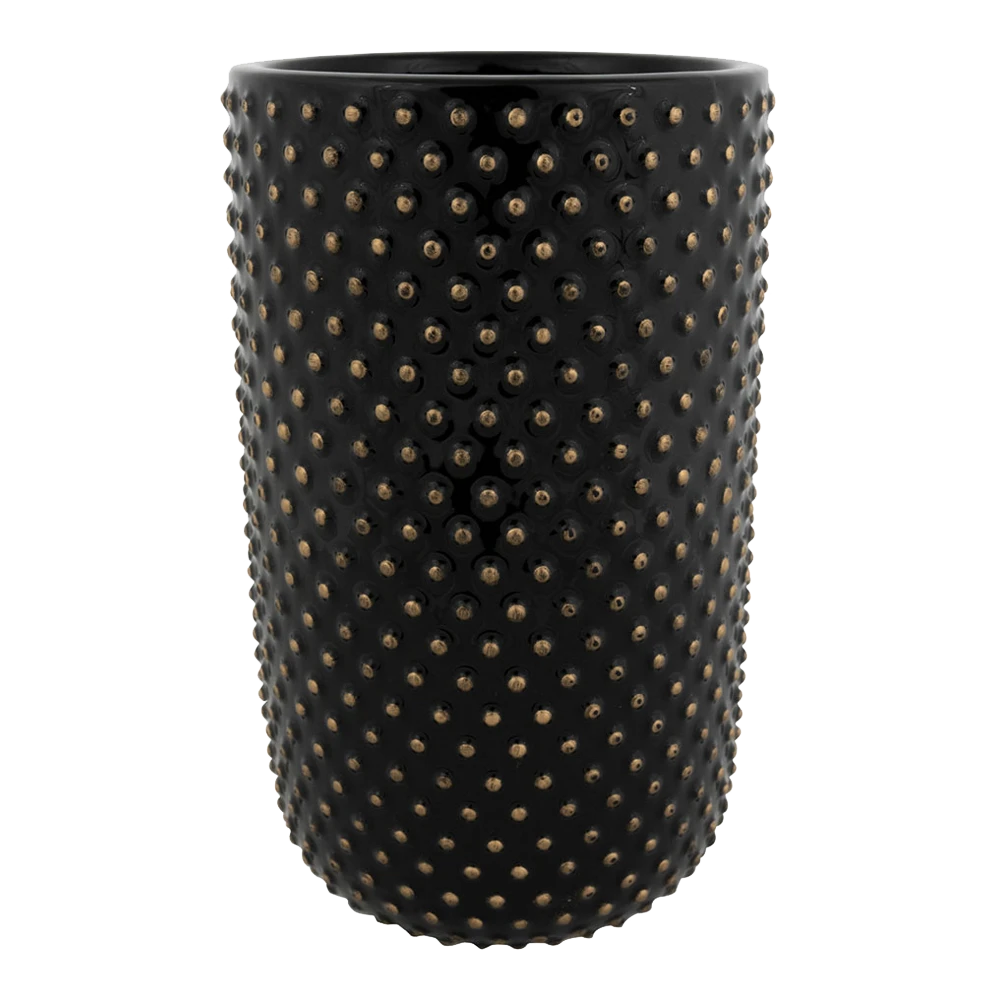 Bloempot Bolino Hoog - D18 X H29cm - Shiny Black 3 Bloempot Bolino Hoog - D18 X H29cm - Shiny Black