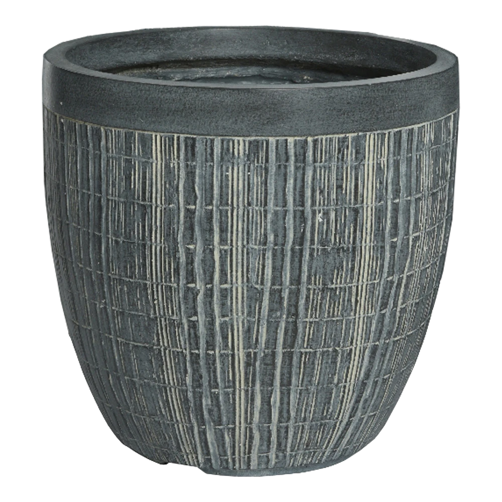 Bloempot Bryan - D44 X H43cm - Grijs 3 Bloempot Bryan - D44 X H43cm - Grijs