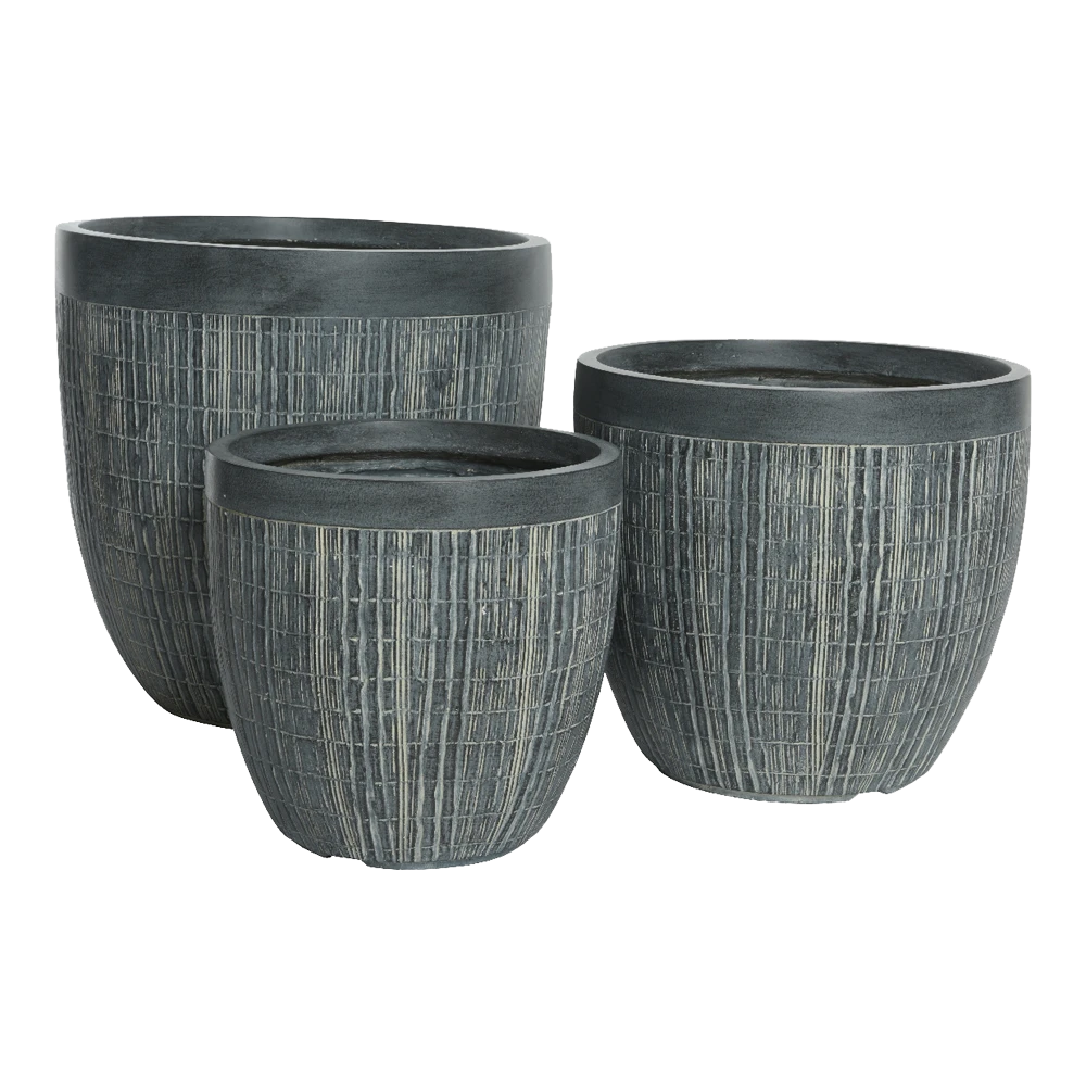 Bloempot Bryan - D31 X H31cm - Grijs 4 Bloempot Bryan - D31 X H31cm - Grijs - Afbeelding 2