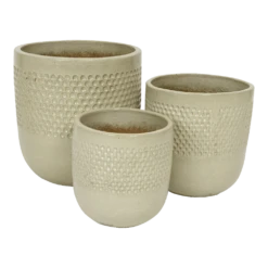 Bloempot Collin - D38 X H40cm - Creme -Planten Winkel bloempot collin creme bloempot 2