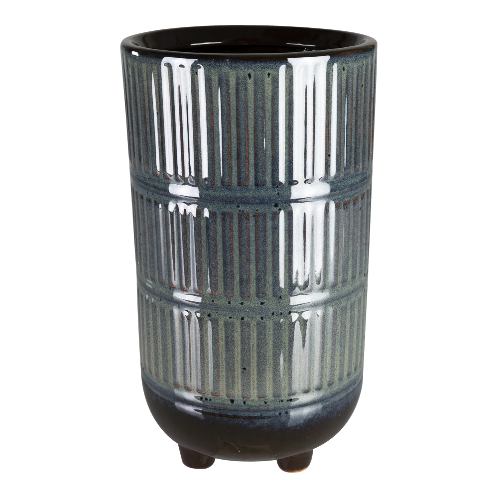 Bloempot Denise Hoog - D13 X H24cm - Sky Blue 3 Bloempot Denise Hoog - D13 X H24cm - Sky Blue