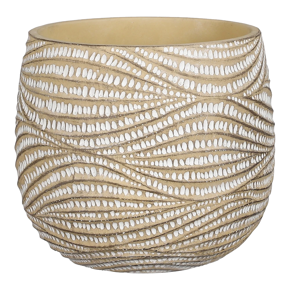 Bloempot Hendrick - D19 X H17cm - Creme 3 Bloempot Hendrick - D19 X H17cm - Creme