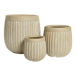 Bloempot Laura - D23 X H23cm - Beige 6 Bloempot Laura - D23 X H23cm - Beige -Planten Winkel bloempot laura beige bloempot 2