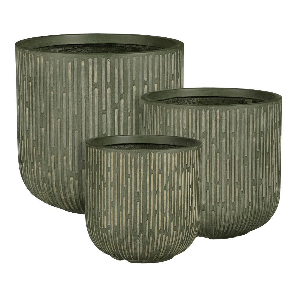 Bloempot Malmo - D26 X H26,5cm - Groen 4 Bloempot Malmo - D26 X H26,5cm - Groen - Afbeelding 2