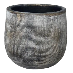 Bloempot Miami - D33 X H31cm - Zwart Cement