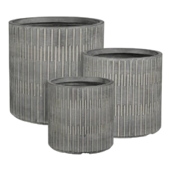 Bloempot Oslo - D44,5 X H44cm - Zwart-grijs -Planten Winkel bloempot oslo grijs zwart bloempot 2