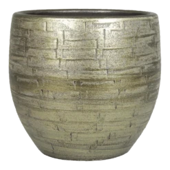Bloempot Steef - D27 X H27cm - Industrieel Goud