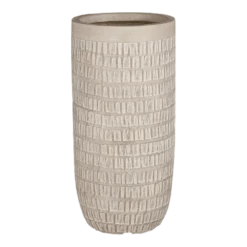 Bloempot Tallinn - D24 X H48,5cm - Taupe -Planten Winkel bloempot tallinn hoog taupe bloempot 1 1