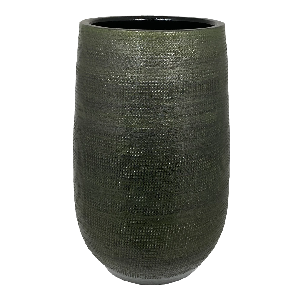 Bloempot Tokio Hoog - D28 X H60cm - Groen 3 Bloempot Tokio Hoog - D28 X H60cm - Groen