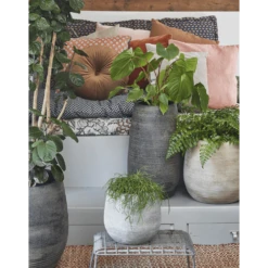 Bloempot Victor - H24 X D25cm - Grijs -Planten Winkel bloempot victor h24 x d25cm grijs bloempot 2 1