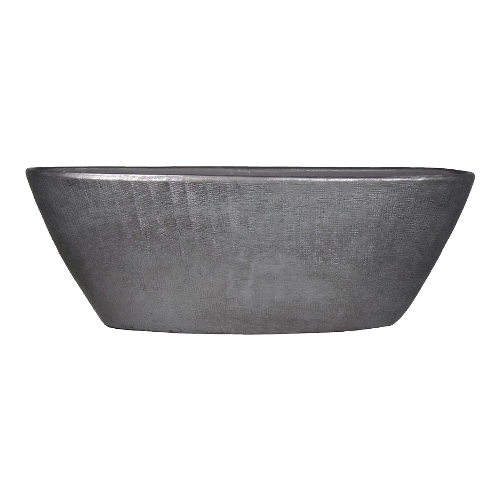 Bloempot Mira Ovaal - L69 X B17 X H25cm - Antraciet 3 Bloempot Mira Ovaal - L69 X B17 X H25cm - Antraciet