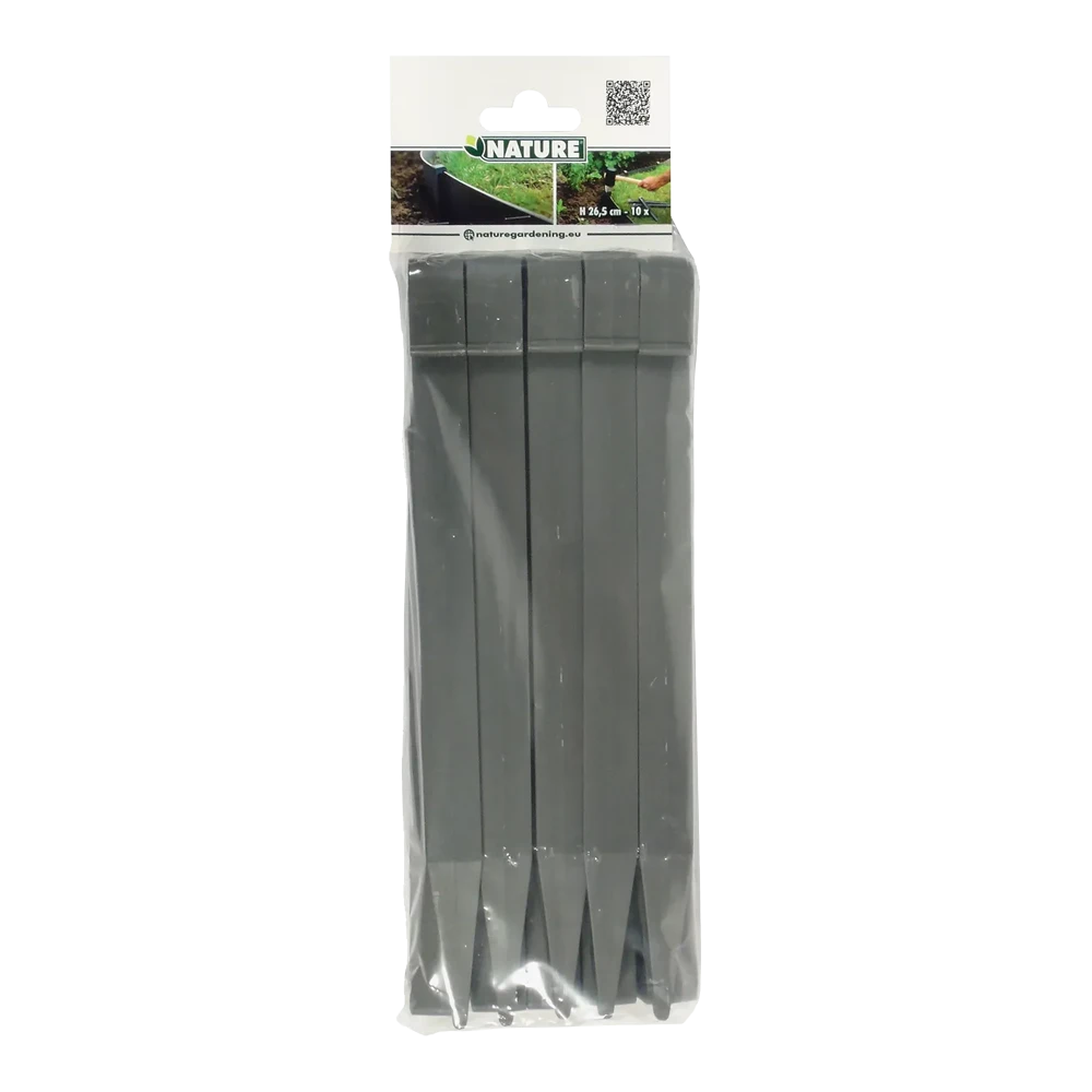 Borderrandpennen 26,7cm - 10 Stuks - Grijs - Nature 4 Borderrandpennen 26,7cm - 10 Stuks - Grijs - Nature - Afbeelding 2