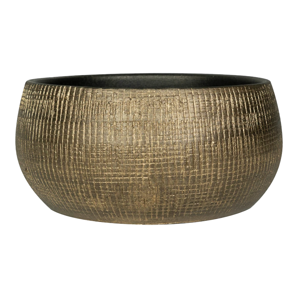 Plantenschaal Ryan - D28 X H13cm - Shiny Gold 3 Plantenschaal Ryan - D28 X H13cm - Shiny Gold