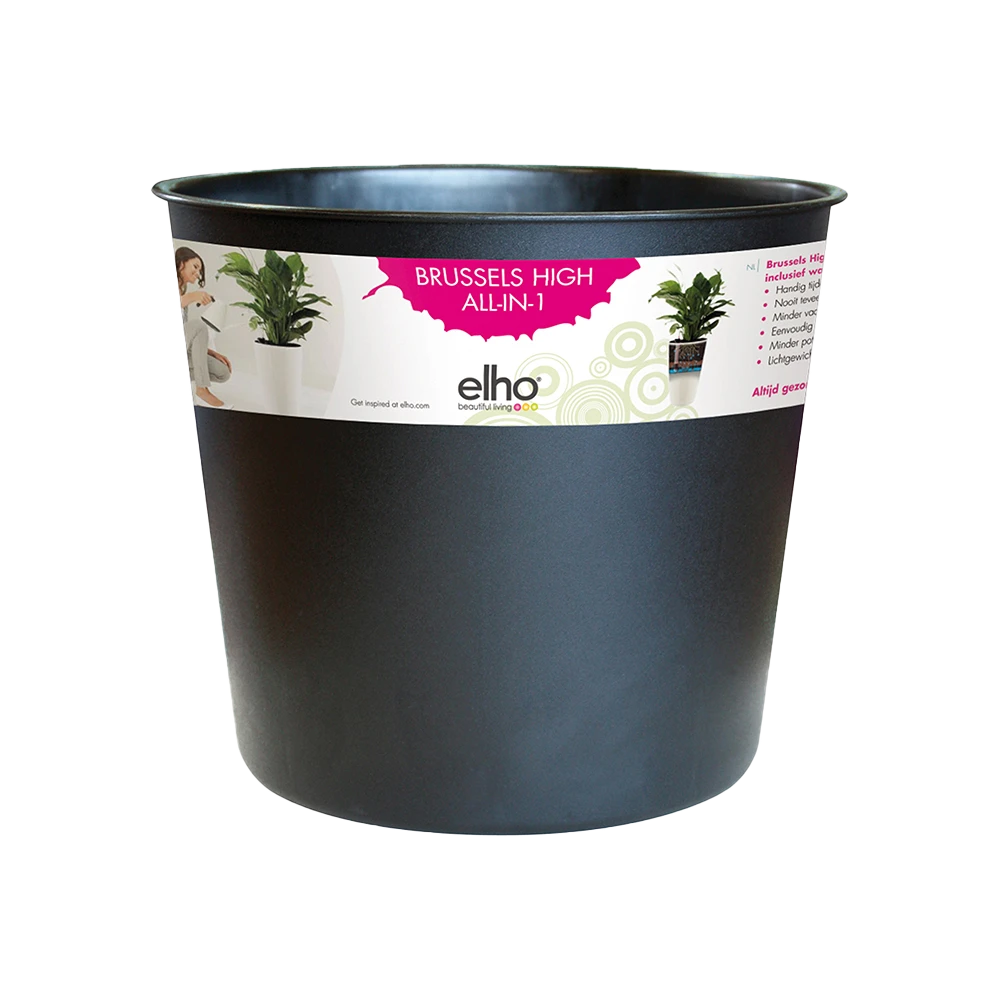 Plantencontainer Elho Brussels Diamond Hoog 32cm - Living Black 3 Plantencontainer Elho Brussels Diamond Hoog 32cm - Living Black