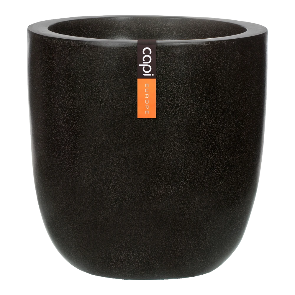 Capi Bloempot Bol Lux Terrazo - D35 X H34cm - Zwart 3 Capi Bloempot Bol Lux Terrazo - D35 X H34cm - Zwart
