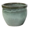 Bloempot Glazed Delta Rim - D38 X H31cm - Groen 1 Bloempot Glazed Delta Rim - D38 X H31cm - Groen -Planten Winkel glazed delta rim moss green d38h31 bloempot groen 1 4