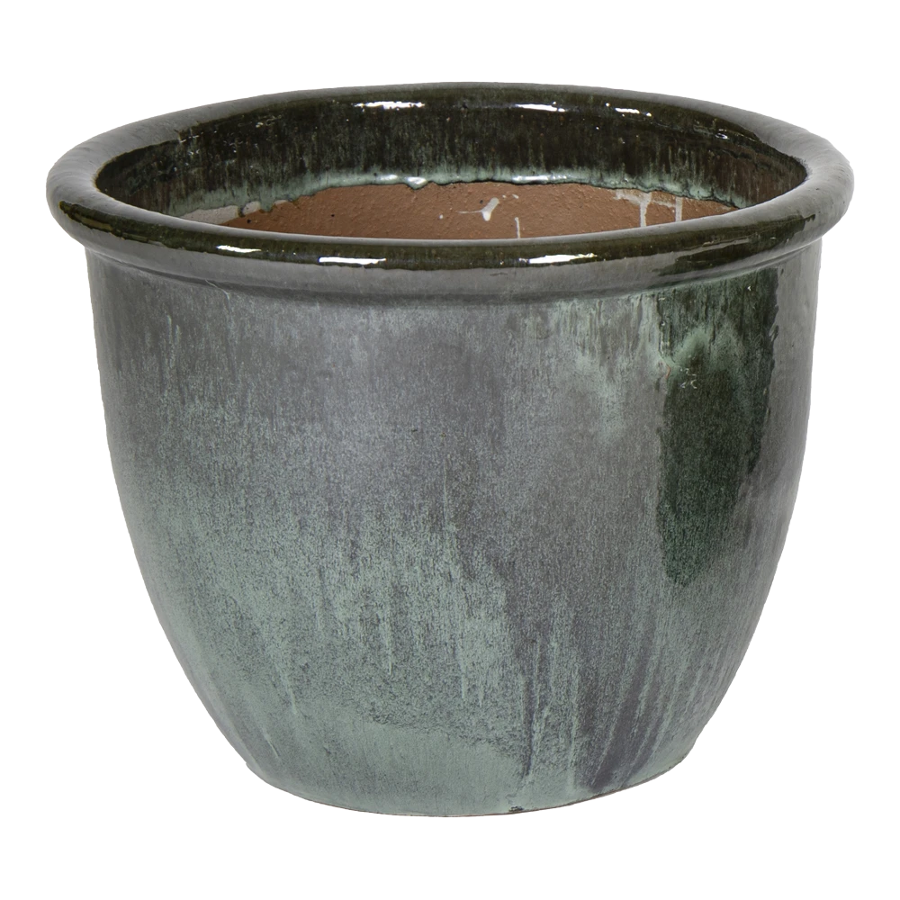 Bloempot Glazed Hp001 - D50 X H39cm - Groen 3 Bloempot Glazed Hp001 - D50 X H39cm - Groen
