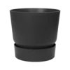Elho Bloempot Greenville Rond 30cm - Living Black 2 Elho Bloempot Greenville Rond 30cm - Living Black -Planten Winkel greenville rond 30cm bloempot living black 1 7