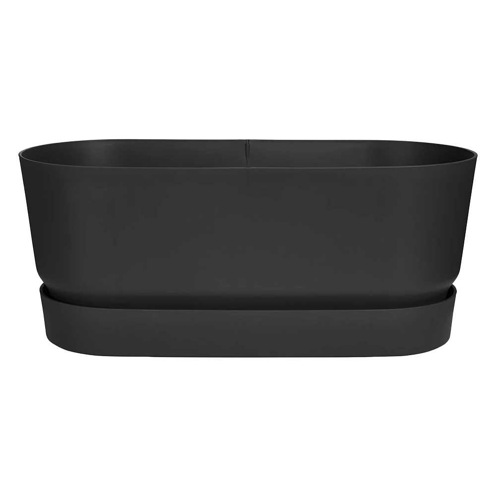 Bloembak Elho Greenville Terrace 60cm - Met Wielen - Living Black 3 Bloembak Elho Greenville Terrace 60cm - Met Wielen - Living Black