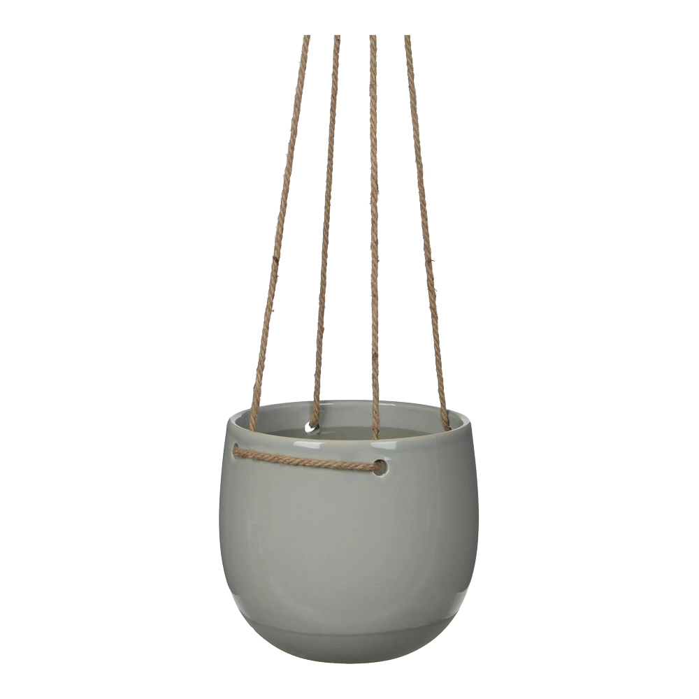 Hangpot Resa - D18,5 X H17cm - Lichtgrijs 4 Hangpot Resa - D18,5 X H17cm - Lichtgrijs - Afbeelding 2