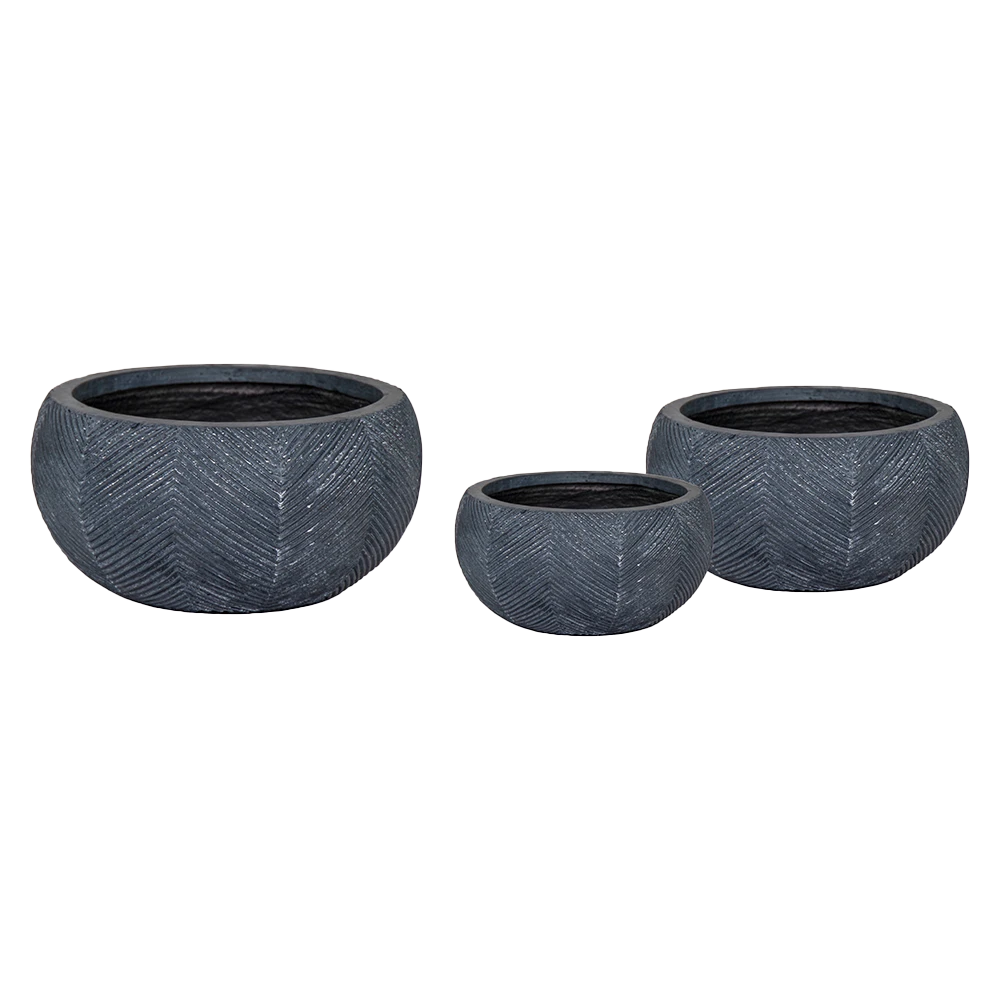 Plantenschaal Iowa Bullet - D31 X H15.5cm - Donkergrijs 4 Plantenschaal Iowa Bullet - D31 X H15.5cm - Donkergrijs - Afbeelding 2