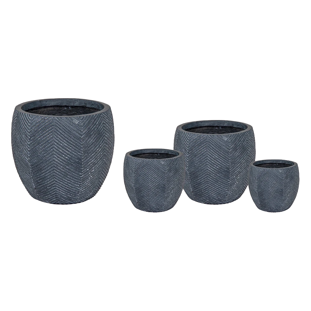 Bloempot Iowa Bullet - D44 X H39cm - Donkergrijs 4 Bloempot Iowa Bullet - D44 X H39cm - Donkergrijs - Afbeelding 2