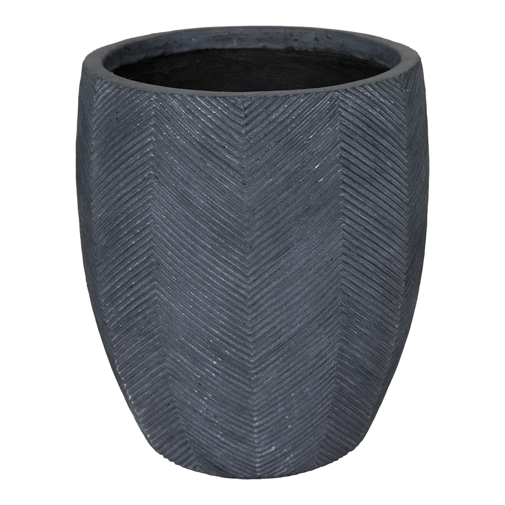 Bloempot Iowa BulletHigh - D25 X H28.5cm - Donkergrijs 3 Bloempot Iowa BulletHigh - D25 X H28.5cm - Donkergrijs