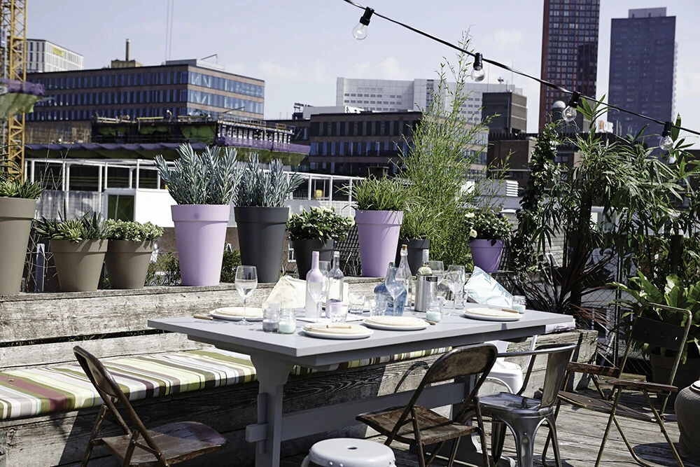 Bloempot Elho Loft Urban Rond Hoog 42cm - Antraciet 4 Bloempot Elho Loft Urban Rond Hoog 42cm - Antraciet - Afbeelding 2