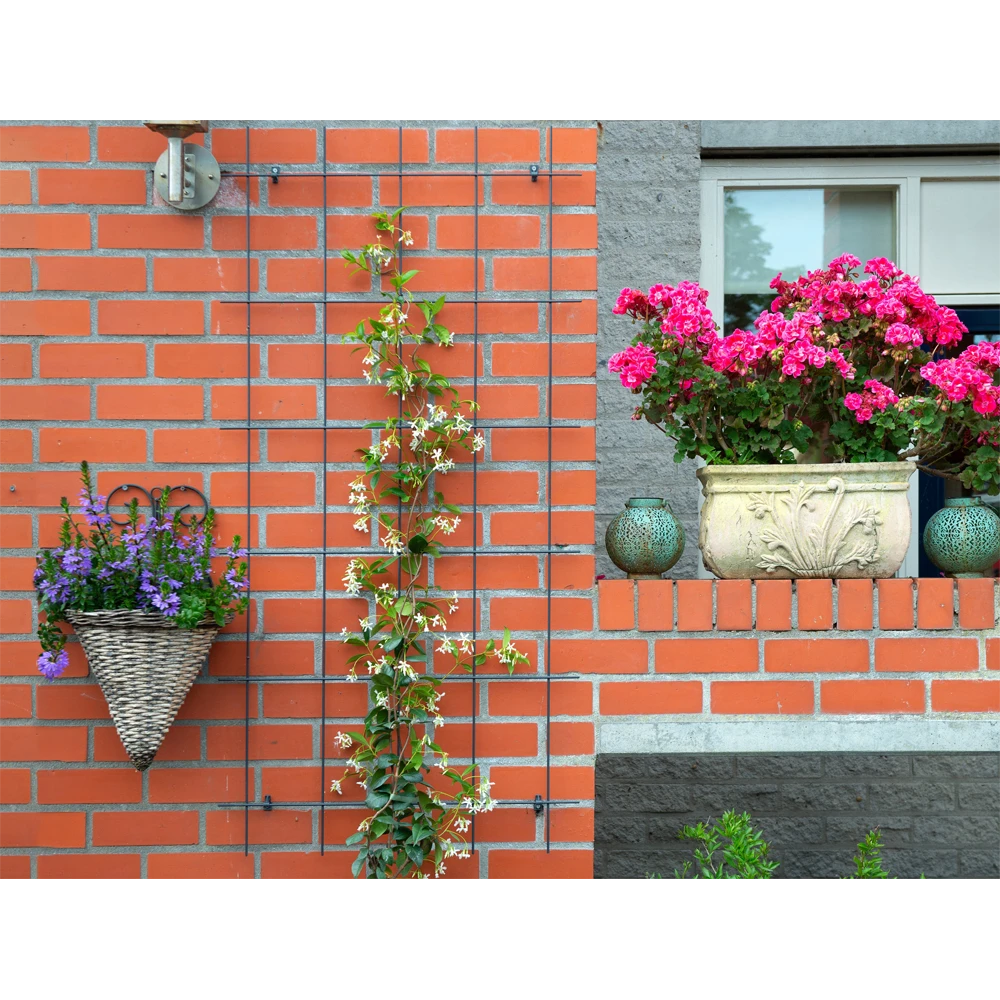 Nature - Metalen Klimrek Geplastificeerd Grijs H145x72,5cm 5 Nature - Metalen Klimrek Geplastificeerd Grijs H145x72,5cm - Afbeelding 3