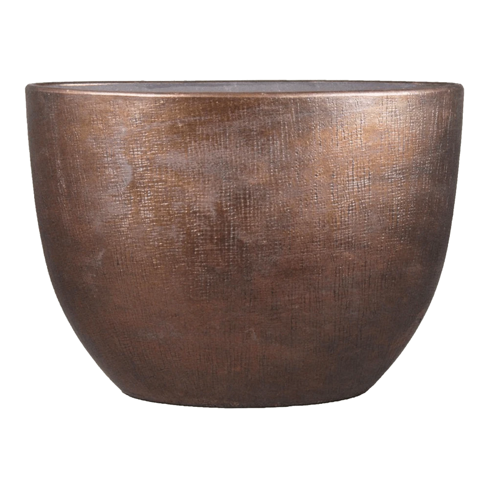 Bloempot Mira Ovaal - L50 X B20 X H36cm - Koper 3 Bloempot Mira Ovaal - L50 X B20 X H36cm - Koper