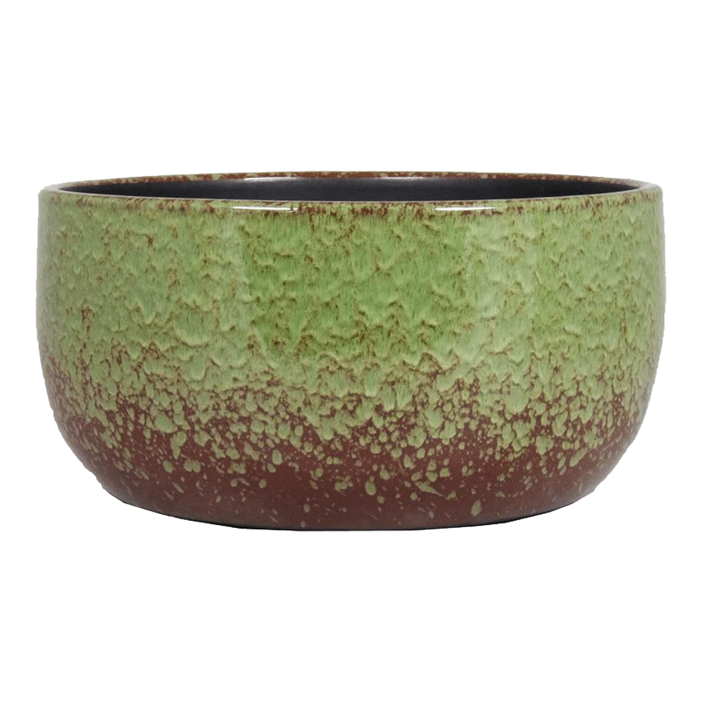 Plantenschaal Sepp - D28 X H13cm - Groen 3 Plantenschaal Sepp - D28 X H13cm - Groen