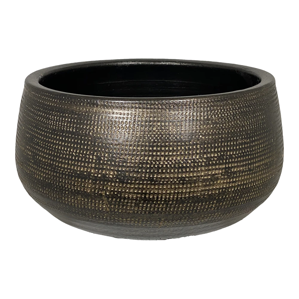 Plantenschaal Tokio - D29 X H14cm - Goud 3 Plantenschaal Tokio - D29 X H14cm - Goud
