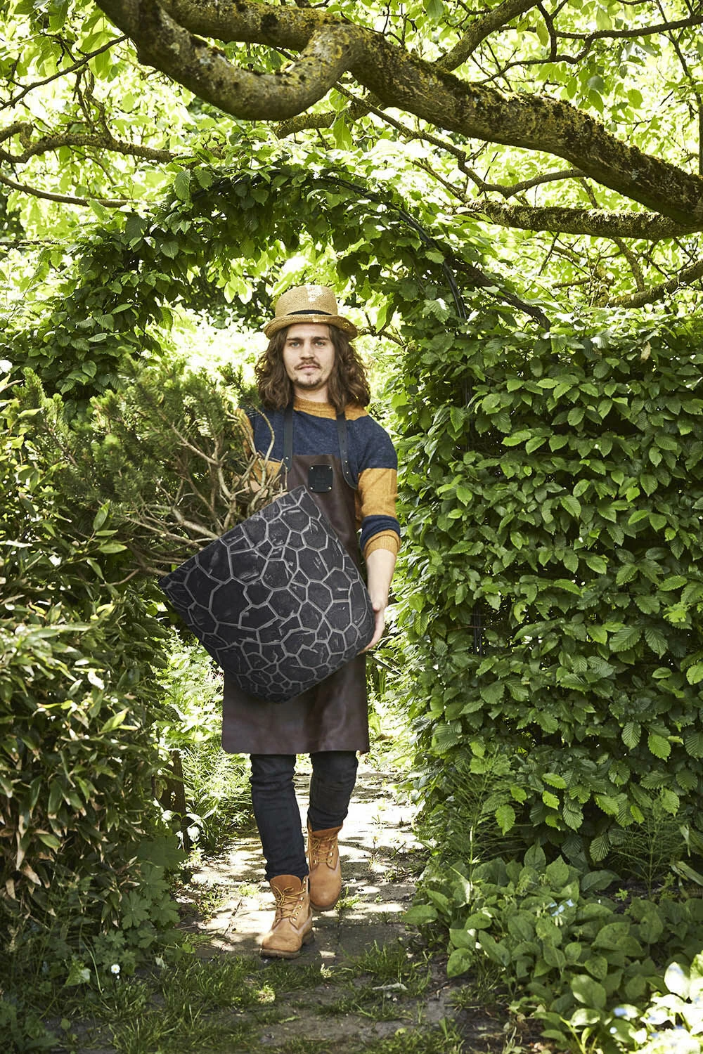 Capi Bloempot Bol Nature Clay NL - D43 X H41cm - Antraciet 4 Capi Bloempot Bol Nature Clay NL - D43 X H41cm - Antraciet - Afbeelding 2