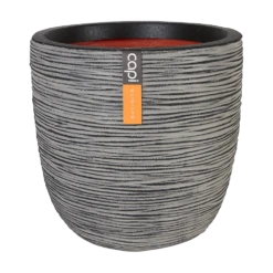 Capi Bloempot Bol Nature Rib NL - D35 X H34cm - Antraciet