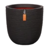 Capi Bloempot Bol Nature Rib NL - D43 X H41cm - Zwart -Planten Winkel pot bol rib nl 43x41 zwart bloempot 1 8