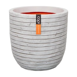 Capi Bloempot Bol Nature Row NL - D35 X H34cm - Ivoor