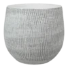 Bloempot Ryan - D22 X H20cm - White Black 2 Bloempot Ryan - D22 X H20cm - White Black -Planten Winkel pot ryan white black d22 h20 bloempot 1