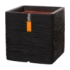 Capi Plantenbak Vierkant Nature Rib NL - L30 X B30 X H30cm - Zwart