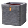 Capi Plantenbak Vierkant Nature Rib NL - L40 X B40 X H40cm - Donkergrijs -Planten Winkel pot vierkant rib nl donkergrijs plantenbak 1 5