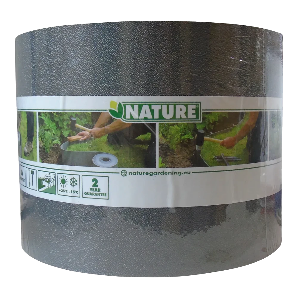 Tuinborderrand PE Grijs 3mm - 10x0,15m - Nature 6 Tuinborderrand PE Grijs 3mm - 10x0,15m - Nature - Afbeelding 4