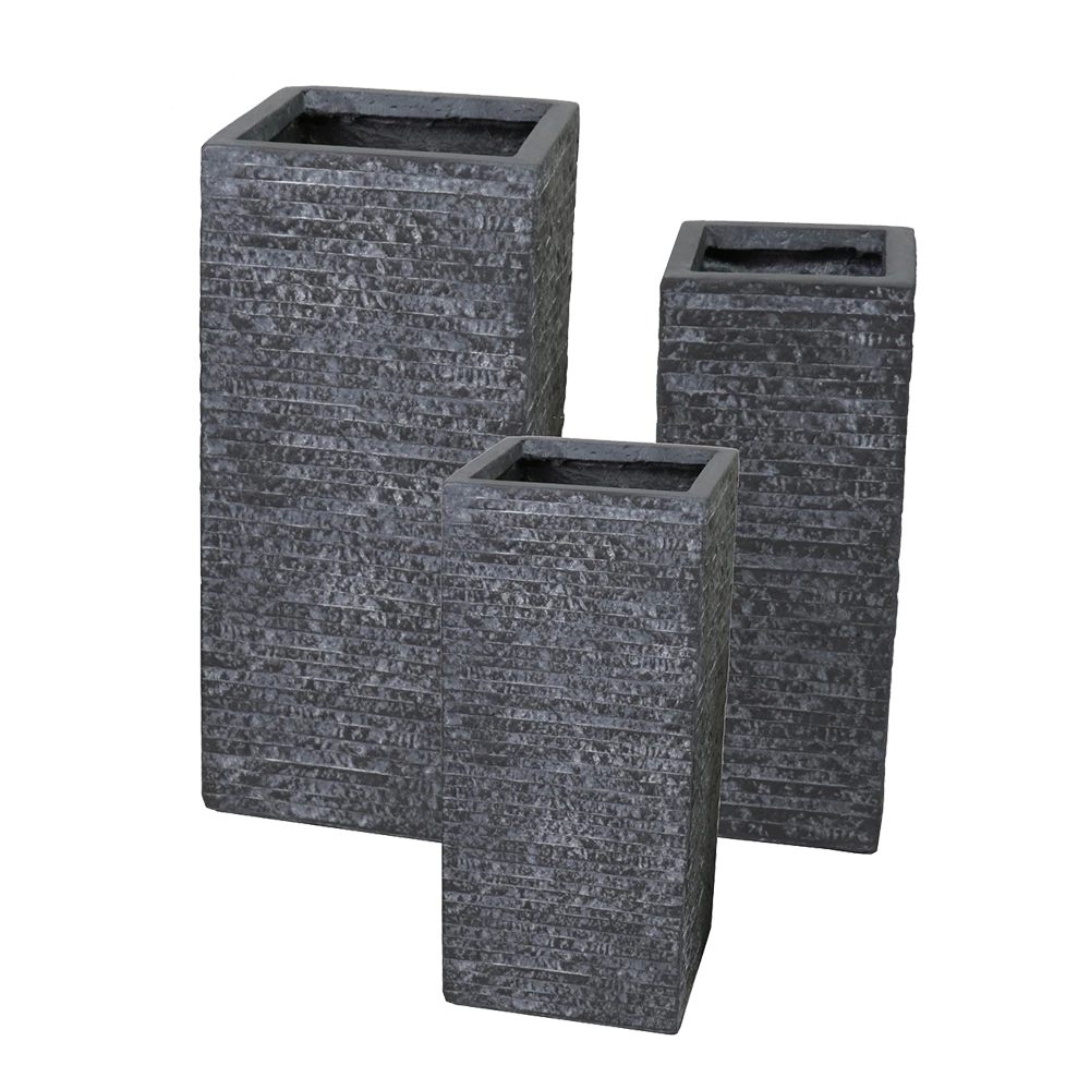 Plantenbak Utah Cubihi - L34 X B34 X H71cm - Donkergrijs 4 Plantenbak Utah Cubihi - L34 X B34 X H71cm - Donkergrijs - Afbeelding 2