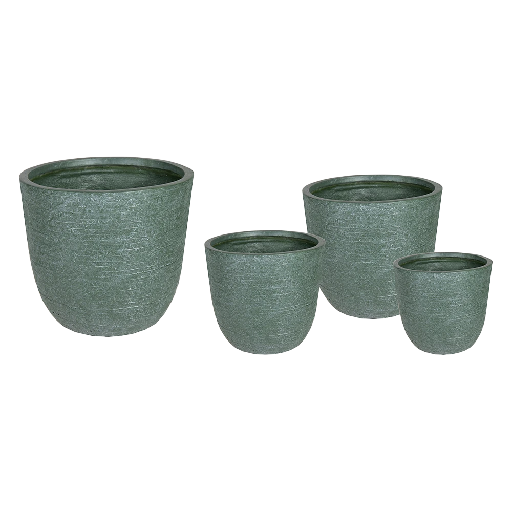 Bloempot Utah Egg Cypress Wash - D45 X H43cm - Groen 4 Bloempot Utah Egg Cypress Wash - D45 X H43cm - Groen - Afbeelding 2