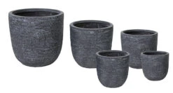 Bloempot Utah Egg - D55 X H51cm - Donkergrijs -Planten Winkel utah egg pot graphite d55h51 bloempot 6 8